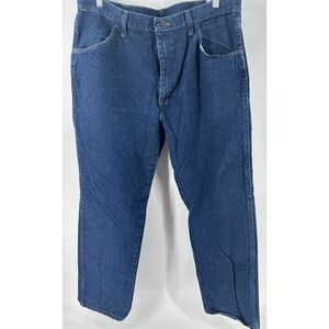 Rustler Jeans Men 38X30* Blue Whiskers Vintage American Cowboy Work Denim AC13